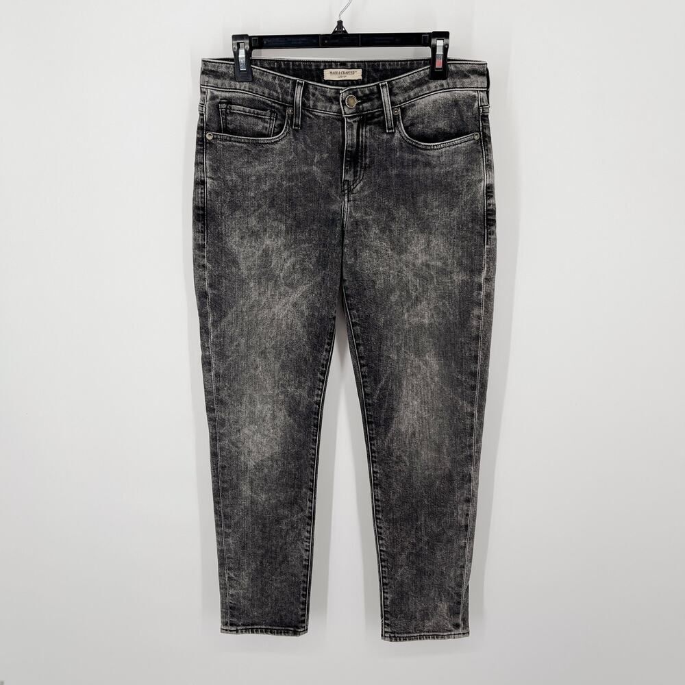 Levi's Made & Crafted Marker Tapered Black Acid Wash Cotton Blend Jeans Sz 26